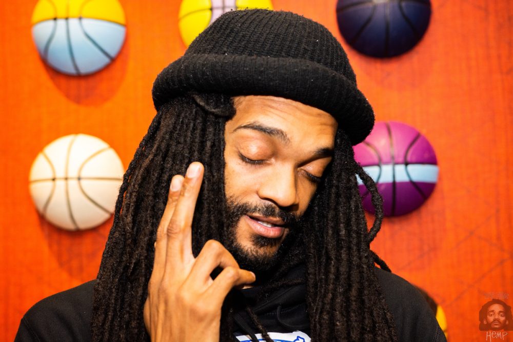 Portrait of Hemp the Artist in a creative studio